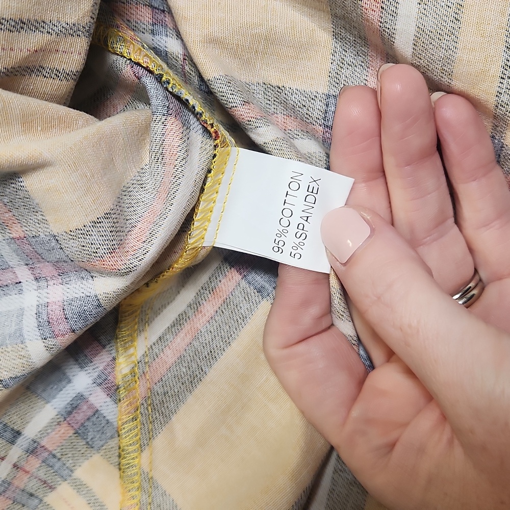 Kingfancy Yellow Plaid Retro Dress, Size Medium - Picture 8 of 8